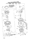 PUMP AND MOTOR PARTS Diagram and Parts List for DUL200PKB1  Whirlpool Dishwasher