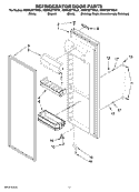 REFRIGERATOR DOOR PARTS Diagram and Parts List for KSRP22FTWH01  KitchenAid Refrigerator