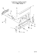 CONTROL PANEL Diagram and Parts List for KERC507YAL4  KitchenAid Range