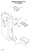FREEZER LINER PARTS Diagram and Parts List for 3XES0FHGKS02  Whirlpool Refrigerator