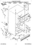 CABINET Diagram and Parts List for ET18NKXAN01  Whirlpool Refrigerator