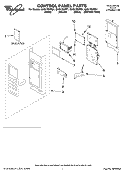 CONTROL PANEL PARTS Diagram and Parts List for GH6178XPB1  Whirlpool Microwave
