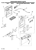 DISPENSER FRONT PARTS Diagram and Parts List for KSCS25FTSS00  KitchenAid Refrigerator
