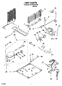 UNIT PARTS Diagram and Parts List for 8ET1WTKXKT03  Whirlpool Refrigerator