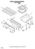 OVEN & BROILER PARTS Diagram and Parts List for FGP305KW5  Roper Range