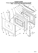 DOOR Diagram and Parts List for SF367LEKW0  Whirlpool Range