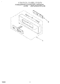 CONTROL PANEL, LITERATURE Diagram and Parts List for KEBS278DBS6  KitchenAid Wall Oven