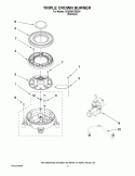 TRIPLE CROWN BURNER Diagram and Parts List for KDSS907SSS04  KitchenAid Range
