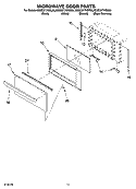 MICROWAVE DOOR PARTS, MISCELLANEOUS PARTS Diagram and Parts List for KEMC377KBT02  KitchenAid Microwave Oven Combo