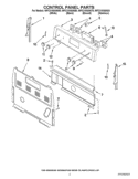 CONTROL PANEL PARTS Diagram and Parts List for WFC310S0AW0  Whirlpool Range