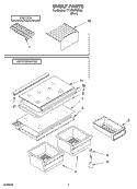 SHELF PARTS, OPTIONAL PARTS Diagram and Parts List for TT18TKRMS00  Estate Refrigerator
