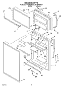 DOOR Diagram and Parts List for ET1WTKXKQ02  Whirlpool Refrigerator