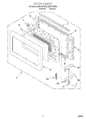 DOOR, LIT/OPTIONAL Diagram and Parts List for GM8131XEQ0  Whirlpool Wall Oven
