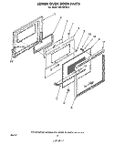 LOWER OVEN DOOR , LITERATURE AND OPTIONAL Diagram and Parts List for RB270PXK2  Whirlpool Wall Oven