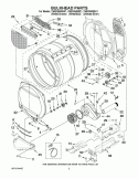 BULKHEAD PARTS Diagram and Parts List for YWED9400SW1  Whirlpool Dryer