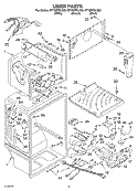 LINER Diagram and Parts List for GT1SHTXLT00  Whirlpool Refrigerator