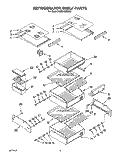 REFRIGERATOR SHELF Diagram and Parts List for KSSS48MBX00  KitchenAid Refrigerator