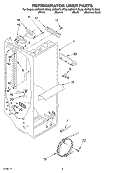 REFRIGERATOR LINER Diagram and Parts List for KSRS27ILBL00  KitchenAid Refrigerator