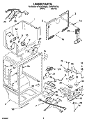 LINER PARTS Diagram and Parts List for ET9FHTXMQ02  Whirlpool Refrigerator