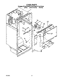 LINER Diagram and Parts List for ET18PKXXG00  Whirlpool Refrigerator