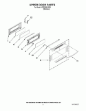 UPPER DOOR PARTS Diagram and Parts List for KDRS505XSS01  KitchenAid Range