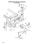 MAGNETRON AND AIR FLOW Diagram and Parts List for KEMI300VBL2  KitchenAid Microwave Oven Combo