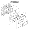 OVEN DOOR Diagram and Parts List for RS6105XYN5  Whirlpool Range