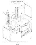 EXTERNAL OVEN Diagram and Parts List for SF0140SRW1  Whirlpool Range