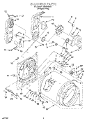 BULKHEAD Diagram and Parts List for LGR5848EQ6  Whirlpool Dryer