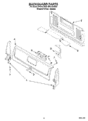 BACKGUARD PARTS Diagram and Parts List for SF216LXSM0  Whirlpool Range
