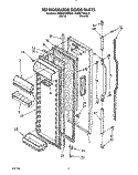 REFRIGERATOR DOOR Diagram and Parts List for KSRS27QXWH01  KitchenAid Refrigerator