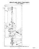 BRAKE AND DRIVE TUBE Diagram and Parts List for LA5800XSW0  Whirlpool Washer