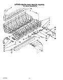 UPPER RACK AND TRACK Diagram and Parts List for KUDS23HY0  KitchenAid Dishwasher