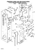 FREEZER LINER AND AIR FLOW PARTS Diagram and Parts List for KSSS48QMW01  KitchenAid Refrigerator