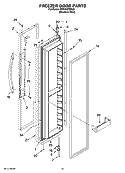 FREEZER DOOR PARTS Diagram and Parts List for KSSC42FMS03  KitchenAid Refrigerator