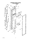 FREEZER DOOR Diagram and Parts List for 3XARG486WP01  Whirlpool Refrigerator