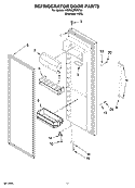 REFRIGERATOR DOOR PARTS Diagram and Parts List for KSRX22FSST02  KitchenAid Refrigerator