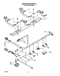 MANIFOLD Diagram and Parts List for FGP335VL0  Roper Range