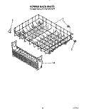 LOWER RACK Diagram and Parts List for KUDC220T3  KitchenAid Dishwasher