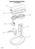 COLOR VARIATION PARTS Diagram and Parts List for KB26G1X-3  KitchenAid Mixer