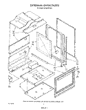 EXTERNAL OVEN Diagram and Parts List for SF365BEPW3  Whirlpool Range