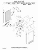 AIR FLOW PARTS Diagram and Parts List for KSCS25FVBL03  KitchenAid Refrigerator