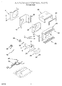 AIRFLOW AND CONTROL Diagram and Parts List for RA510  Whirlpool Air Conditioner