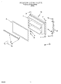 FREEZER DOOR, LIT/OPTIONAL Diagram and Parts List for 3XARG493WP02  Whirlpool Refrigerator