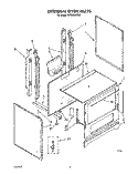 EXTERNAL OVEN Diagram and Parts List for SF0100SYN0  Whirlpool Range