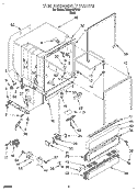 TUB ASSEMBLY Diagram and Parts List for DU980QPDB3  Whirlpool Dishwasher