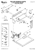 TOP AND CONSOLE PARTS Diagram and Parts List for WGD5300SQ0  Whirlpool Dryer