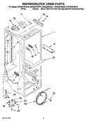 REFRIGERATOR LINER PARTS Diagram and Parts List for KSRS25RSMS01  KitchenAid Refrigerator