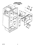 LINER Diagram and Parts List for 3ET22RKXZW00  Whirlpool Refrigerator