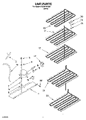 UNIT Diagram and Parts List for EV205FXKQ00  Whirlpool Freezer